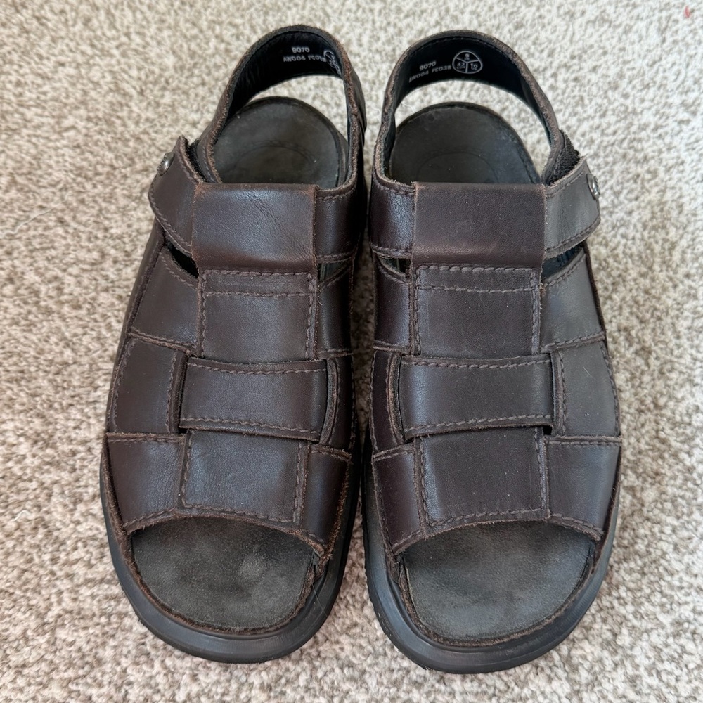 Dr. Martens Brown Leather Fisherman Sandals, Men’s US size 10